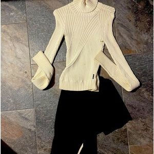 Beautiful Armani Exchange black and cream set! Cream sweater with black pants.
